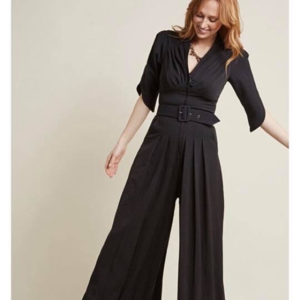 ModCloth Black Wide Leg Jumpsuit NWT